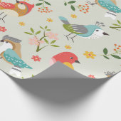 vogels cadeaupapier (Hoek)