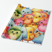 Vogels Cadeaupapier (Uitgerold)