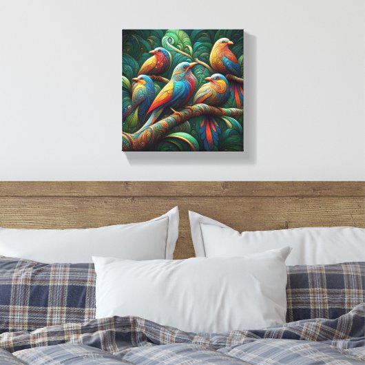 vogels canvas afdruk (Insitu (Slaapkamer))