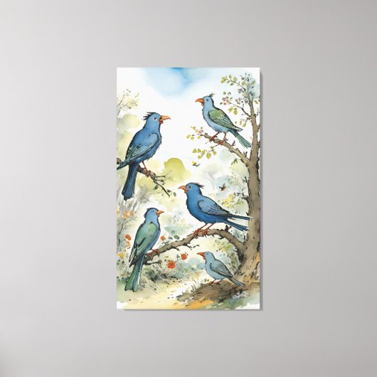 Vogels Canvas Afdruk (Voorkant)