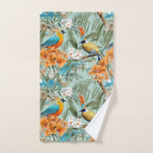 Vogels Chinoiserie Mint Sinaasappel Bad Handdoek (Handdoek)
