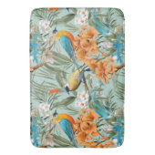 Vogels Chinoiserie Mint Sinaasappel Badmat (Voorkant Verticaal)