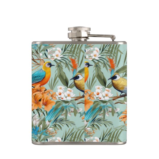 Vogels Chinoiserie Mint Sinaasappel Heupfles (Achterkant)