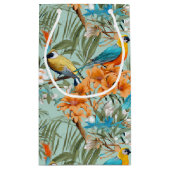 Vogels Chinoiserie Mint Sinaasappel Klein Cadeauzakje (Achterkant)