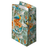Vogels Chinoiserie Mint Sinaasappel Klein Cadeauzakje (Voorkant Gekanteld)