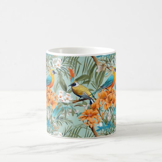 Vogels Chinoiserie Mint Sinaasappel Koffiemok (Center)