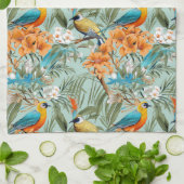 Vogels Chinoiserie Mint Sinaasappel Theedoek (Gevouwen)