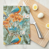 Vogels Chinoiserie Mint Sinaasappel Theedoek (Quarter Fold)