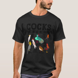 Vogels Collectie Rooster Peacock Cockato Cockatie T-shirt