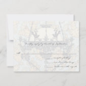 Vogels Damask Chandelier Wedding RSVP (Achterkant)