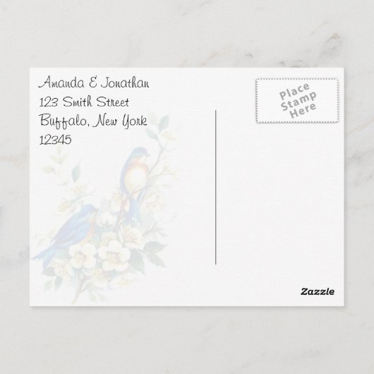 vogels Dank je wel Briefkaart (Achterkant)