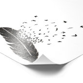 Vogels die een doezelaar breken foto afdruk (Hoek)