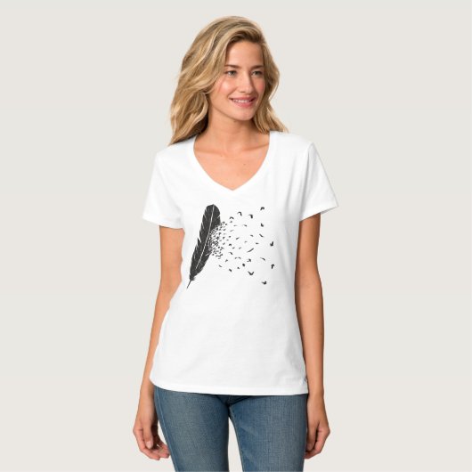 Vogels die een doezelaar breken t-shirt (Voorkant volledig)