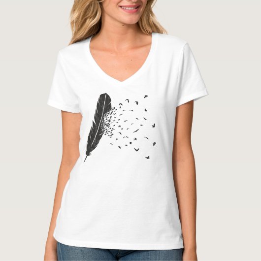 Vogels die een doezelaar breken t-shirt (Voorkant)