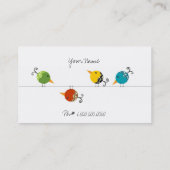 Vogels die het eenvoudig houden. visitekaartje (Achterkant)