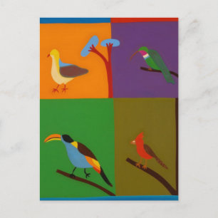 Vogels die in 2008 de vallei van Bogota bezoeken Briefkaart