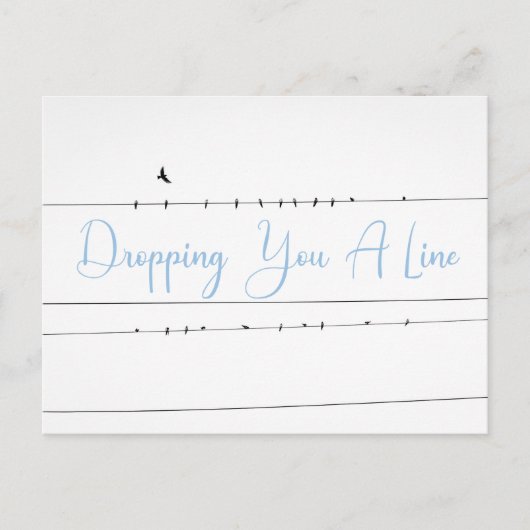 Vogels die je een lijn laten vallen Stuur een opme Briefkaart (Voorkant)