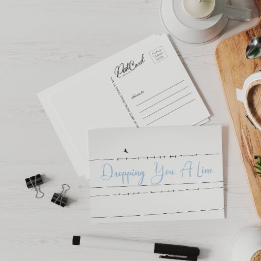 Vogels die je een lijn laten vallen Stuur een opme Briefkaart