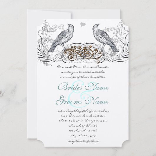 vogels die je kiest voor de uitnodiging tot het h (Voorkant)