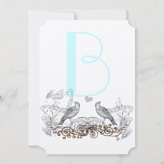  vogels die je kiest voor de uitnodiging tot het h (Achterkant)