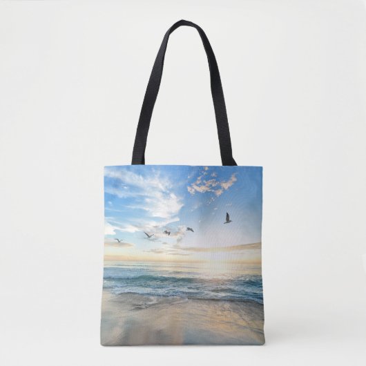 Vogels die over de oceaan vliegen tote bag (Voorkant)