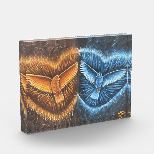 Vogels die samen vliegen- fotoblokken (Links)