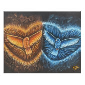 Vogels die samen vliegen- perfect poster (Voorkant)