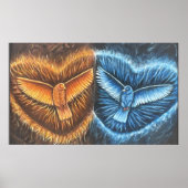 Vogels die samen vliegen- poster (Voorkant)