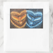 Vogels die samen vliegen- rechthoekige sticker (Tas)