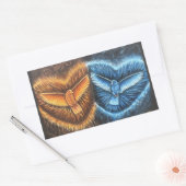 Vogels die samen vliegen- rechthoekige sticker (Envelop)