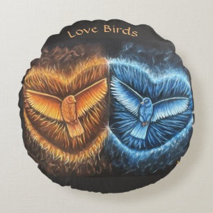 Vogels die samen vliegen- rond kussen