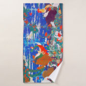 Vogels, dieren en bloeiende Planten (links) Jakuch Badhanddoek (Badhanddoek)