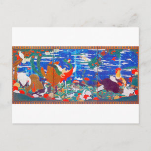 Vogels, dieren en bloeiende Planten (links) Jakuch Briefkaart