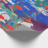 Vogels, dieren en bloeiende Planten (links) Jakuch Cadeaupapier (Hoek)