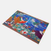 Vogels, dieren en bloeiende Planten (links) Jakuch Deurmat (Schuin)