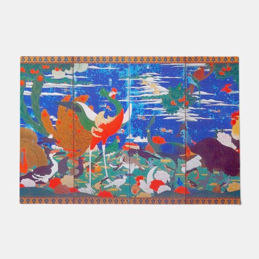 Vogels, dieren en bloeiende Planten (links) Jakuch Deurmat (Voorkant)