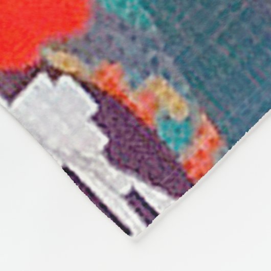 Vogels, dieren en bloeiende Planten (links) Jakuch Fleece Deken (Hoek)