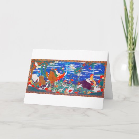 Vogels, dieren en bloeiende Planten (links) Jakuch Kaart (Voorkant)