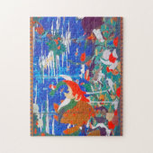 Vogels, dieren en bloeiende Planten (links) Jakuch Legpuzzel (Verticaal)