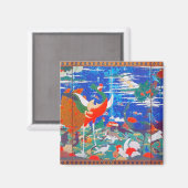 Vogels, dieren en bloeiende Planten (links) Jakuch Magneet (Voorkant / Achterkant)