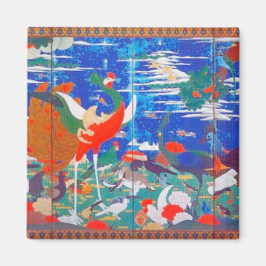 Vogels, dieren en bloeiende Planten (links) Jakuch Magneet (Voorkant)