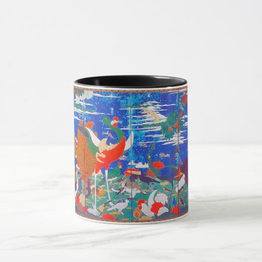 Vogels, dieren en bloeiende Planten (links) Jakuch Mok (Midden)