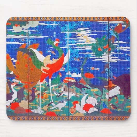 Vogels, Dieren, en Bloeiende Planten(Links) Jakuch Muismat (Voorkant)