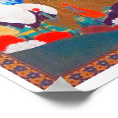 Vogels, dieren en bloeiende Planten (links) Jakuch Poster (Hoek)