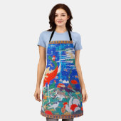 Vogels, dieren en bloeiende Planten (links) Jakuch Schort (Gedragen)