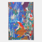 Vogels, dieren en bloeiende Planten (links) Jakuch Theedoek (Verticaal)