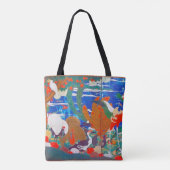 Vogels, dieren en bloeiende Planten (links) Jakuch Tote Bag (Achterkant)