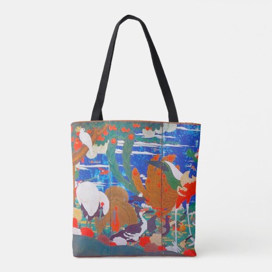 Vogels, dieren en bloeiende Planten (links) Jakuch Tote Bag (Achterkant)
