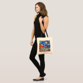 Vogels, dieren en bloeiende Planten (links) Jakuch Tote Bag (Voorkant (model))