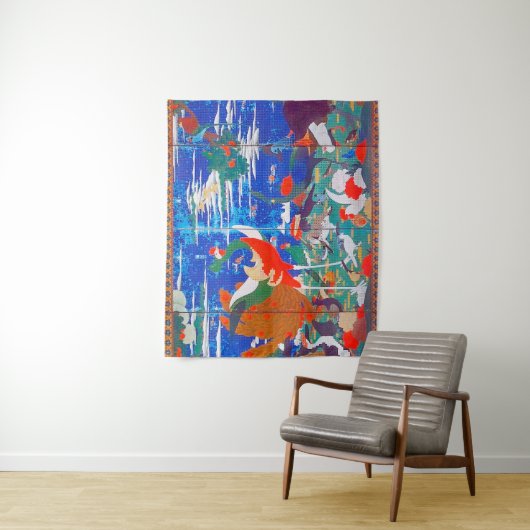 Vogels, dieren en bloeiende Planten (links) Jakuch Wandkleed (In situ)